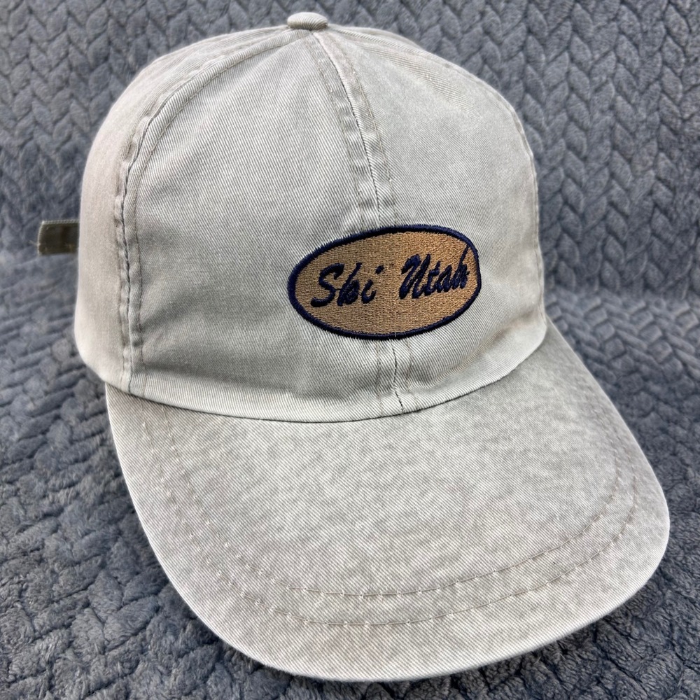 Ski Utah Embroidered Patch Mens Khaki Unbranded Dad Hat Adjustable OSFM